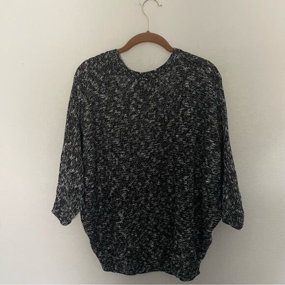 Black Heather Sweater Cardigan Drapey Size Xs/S - Picture 3 of 6